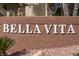 Close-up of the Bella Vita community sign at 4941 River Glen Dr # 4, Las Vegas, NV 89103