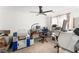 Dedicated office space with built-in shelving, ideal for working from home or creative projects at 8415 Iron Heart Ln, Las Vegas, NV 89113