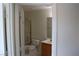 Bright bathroom featuring a shower and sink at 8982 Emerald Waters Ct, Las Vegas, NV 89147