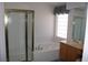 Bathroom featuring a shower, bathtub and sink at 8982 Emerald Waters Ct, Las Vegas, NV 89147