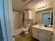 Bathroom with tub/shower combo, tile flooring and large vanity with ample storage at 9000 Las Vegas Blvd # 1271, Las Vegas, NV 89123