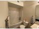Bathroom featuring a tub and shower combo, toilet and single sink vanity at 9000 Las Vegas Blvd # 1271, Las Vegas, NV 89123