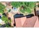 Aerial view showcases the backyard with a pool, spa, gazebo, and manicured landscaping at 9092 National Park Dr, Las Vegas, NV 89178