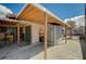 Backyard with covered patio and storage shed at 111 Narcissus Ln, Las Vegas, NV 89107