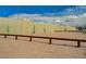 Outdoor park with gravel and steel railing in front of art-covered wall at 111 Narcissus Ln, Las Vegas, NV 89107
