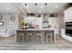 Beautiful kitchen featuring a large center island, pendant lighting, and stainless steel appliances, perfect for cooking at 11280 Granite Ridge Dr # 1101, Las Vegas, NV 89135