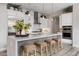 Modern kitchen with a spacious island, pendant lights, and stainless steel appliances for gourmet cooking at 11280 Granite Ridge Dr # 1101, Las Vegas, NV 89135