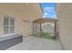 Cozy patio with seating and artificial turf at 1131 Orange Meadow St, Las Vegas, NV 89142