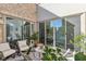 Private courtyard offers ample seating and sliding glass door access at 11878 Albissola Ave, Las Vegas, NV 89138