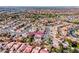 Sprawling aerial view of the neighborhood surrounding 1983 Songbird Court at 1983 Songbird Ct, Henderson, NV 89012