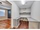 This office features built in shelves and lots of desk space at 1983 Songbird Ct, Henderson, NV 89012