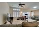 Open-concept living area with ceiling fan, recessed lights and large windows at 2007 High Mesa Dr, Henderson, NV 89012