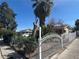 Cozy home nestled behind a charming white fence and lush greenery at 2108 E Ogden Ave, Las Vegas, NV 89101