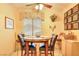 Charming dining area with a round table, four chairs, and decorative wall art at 2110 Los Feliz St # 2064, Las Vegas, NV 89156