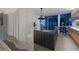 Modern living space with city view, stylish screen divider, and contemporary furnishings at 3726 Las Vegas Blvd # 609, Las Vegas, NV 89158