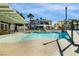 Full view of a pool featuring a bridge to the main house at 3911 Kamden Way, Las Vegas, NV 89119