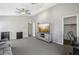 Spacious bedroom features neutral walls, ceiling fan and closet at 4130 Lucas Ave, Las Vegas, NV 89120