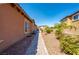 Exterior showcasing a well-maintained yard and pathway at 47 Grand Masters Dr, Las Vegas, NV 89141