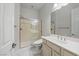 Modern bathroom features a vanity and glass-enclosed shower at 47 Grand Masters Dr, Las Vegas, NV 89141