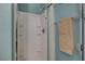 Shower features a detachable head and storage shelves at 6104 Talbot Springs Ct, North Las Vegas, NV 89081