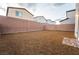 The low maintenance backyard has rock landscaping and block wall at 6129 Rose Springs Ave, Las Vegas, NV 89130