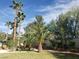 Mature landscaping and lush grass in backyard at 7261 Obannon Dr, Las Vegas, NV 89117