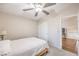 Bedroom features a ceiling fan, and closet at 8304 Esmont Ln, Las Vegas, NV 89117