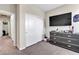 Bedroom with closet, dresser, and entertainment center at 9675 Bold Skye Ave, Las Vegas, NV 89166