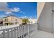 This balcony view overlooks the neighborhood at 10429 Amber Night St, Las Vegas, NV 89183