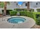 Community hot tub with surrounding lush greenery and seating at 10429 Amber Night St, Las Vegas, NV 89183
