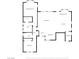View of the property floorplan including the primary bedroom, living room, kitchen, and laundry at 10801 Clarion Ln, Las Vegas, NV 89134