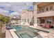 Luxury pool with spa, mountain view, and beautiful desert landscaping at 11241 Golden Chestnut Pl, Las Vegas, NV 89135