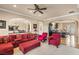 Living room with comfortable seating, recessed lighting, and open floor plan at 11241 Golden Chestnut Pl, Las Vegas, NV 89135