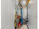 Organized storage room featuring shelving, cabinets, and space for various household items at 11241 Golden Chestnut Pl, Las Vegas, NV 89135