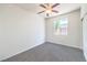 Bedroom featuring neutral paint, ceiling fan, and plush carpet at 1970 Jasper Creek Pl, Las Vegas, NV 89123