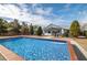 Inviting backyard pool with clear blue water, perfect for relaxing and entertaining under sunny skies at 2281 Wagon Ave, Pahrump, NV 89048