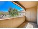 A balcony features nice views of trees and mountains with a storage closet at 231 W Horizon Ridge Pkwy # 426, Henderson, NV 89012