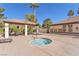 Community hot tub, cabana, and seating area surrounded by lush desert landscaping at 231 W Horizon Ridge Pkwy # 812, Henderson, NV 89012