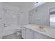 Renovated bath area with shower and tub combo and sink at 5655 E Sahara Ave # 1060, Las Vegas, NV 89142