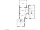 Detailed floor plan showcasing the layout of the house, including living room, bedrooms, kitchen, and bathrooms at 613 Kings Pl, Boulder City, NV 89005