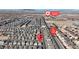 Panoramic aerial view of a planned community, highlighting its location near W. Pyle Ave. and Tarkanian Middle School at 10122 Mystic Falls Dr, Las Vegas, NV 89141
