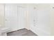 Clean bathroom featuring a shower-tub combo and closet at 10510 Mojave Ridge Ct, Las Vegas, NV 89183