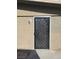 A close-up of the back door with a decorative security screen at 1309 Exley Ave, Las Vegas, NV 89104