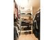 Organized walk-in closet with ample storage space, shelving units, and hanging racks for convenience at 1312 Georgia Ave # D, Boulder City, NV 89005