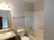 Full bathroom with a tub/shower combo and granite vanity at 2750 S Durango Dr # 2072, Las Vegas, NV 89117