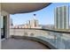 A stunning balcony view overlooking the Las Vegas cityscape with clear glass railings, perfect for entertaining at 2777 Paradise Rd # 607, Las Vegas, NV 89109
