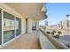 Wide balcony with city views and glass railing at 2777 Paradise Rd # 607, Las Vegas, NV 89109