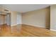 Neutral-toned bedroom features hardwood floors and a calm and relaxing atmosphere at 2777 Paradise Rd # 607, Las Vegas, NV 89109