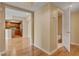 Hallway showcasing hardwood floors leading to the kitchen and bathroom at 2777 Paradise Rd # 607, Las Vegas, NV 89109