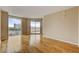 Cozy living room with hardwood floors and large windows offering scenic views at 2777 Paradise Rd # 607, Las Vegas, NV 89109